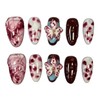 RIICFDD Handmade Press on Nails Medium Almond Fake Nails with