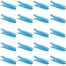 20 Plastic Clothes Pegs Clothes Line Socks Towels Blue