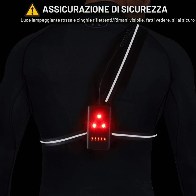 WESTGIRL Running Light, Chest Run Light con fascio regolabile 500