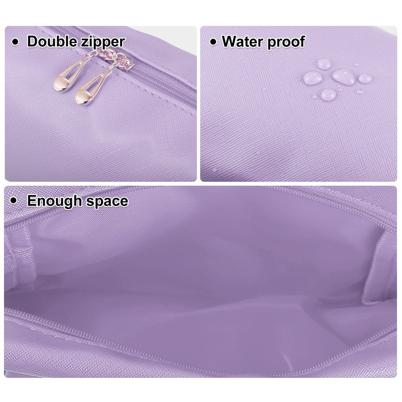 VOCOSTE Cosmetic Pouch Travel Cosmetic Bag Waterproof PU Leather Case