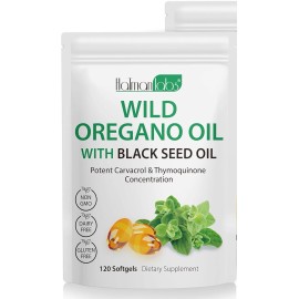 Hatman Labs Oil of Oregano Softgels | 6000mg Oregano Oil with 200mg Black Seed Oil Capsules
