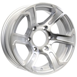eCustomrim Aluminum Trailer Wheel 15X6 15" 6 Lug 5.5 Center Summit Silver Rim