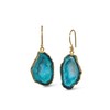 Dazzle Appeal Geode Druzy Fish Hook Natural Gemstone Earrings for