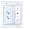RiteAV CAT6 Speaker Recessed Wall Plate Cable Concealer Management Kit