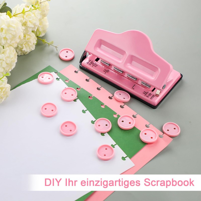 Mushroom Hole Punch, Adjustable 4 Hole Punch, Planner Hole Punch