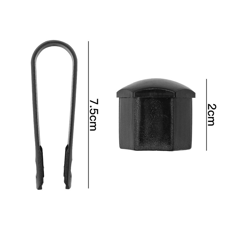 NUZAMAS 20Pcs Wheel Nut Caps 21mm Black Wheel Nut Covers