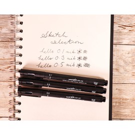 uni-ball PIN Fineliners, Black Fine Tipped Writing Pens, Water and Fade-Resistant Ink, Ideal for Architects, Sketching, Scrapbooking, Outlining, Art, Technical Drawing, Archival Quality, Pack of 3