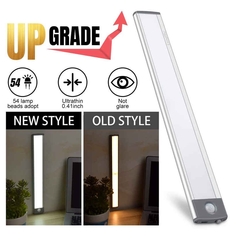 LED Motion Sensor Light,Under Counter Lighting, Wireless USB Rechargeable Kitchen