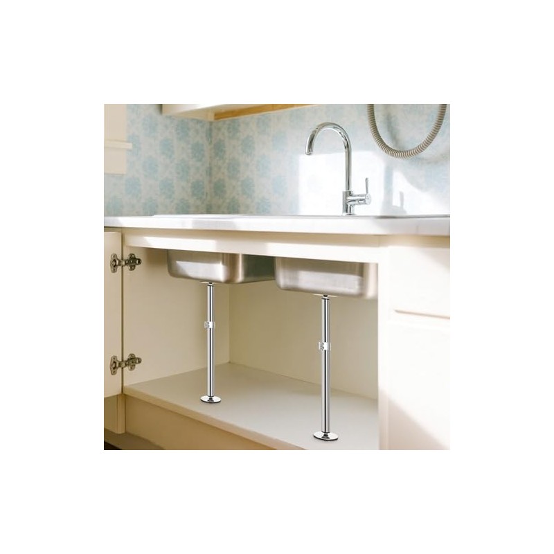Kingrol 2-Pack Stainless Steel Undermount Sink Brackets, 17.7"-29.5" Adjustable Sink