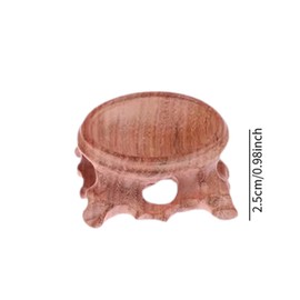 Perfeclan Wooden Stand Orb Egg Holder,Ornament,Decorative Craft Ball Sphere Globe Stone Holder Egg Base for Stone Sphere Rock Decor, 4.5cmx2.5cm