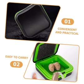 OHPHCALL 2pcs Small Hearing Aid Case Hearing Aid Storage Box Portable Protection Case