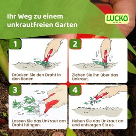 LUCKO Weeding Fist Red Garden Tool Weed Remover Device Garden Accessories Garden Gadgets Raised Bed Accessories Weed Cutter Garden Claw Garden Aid