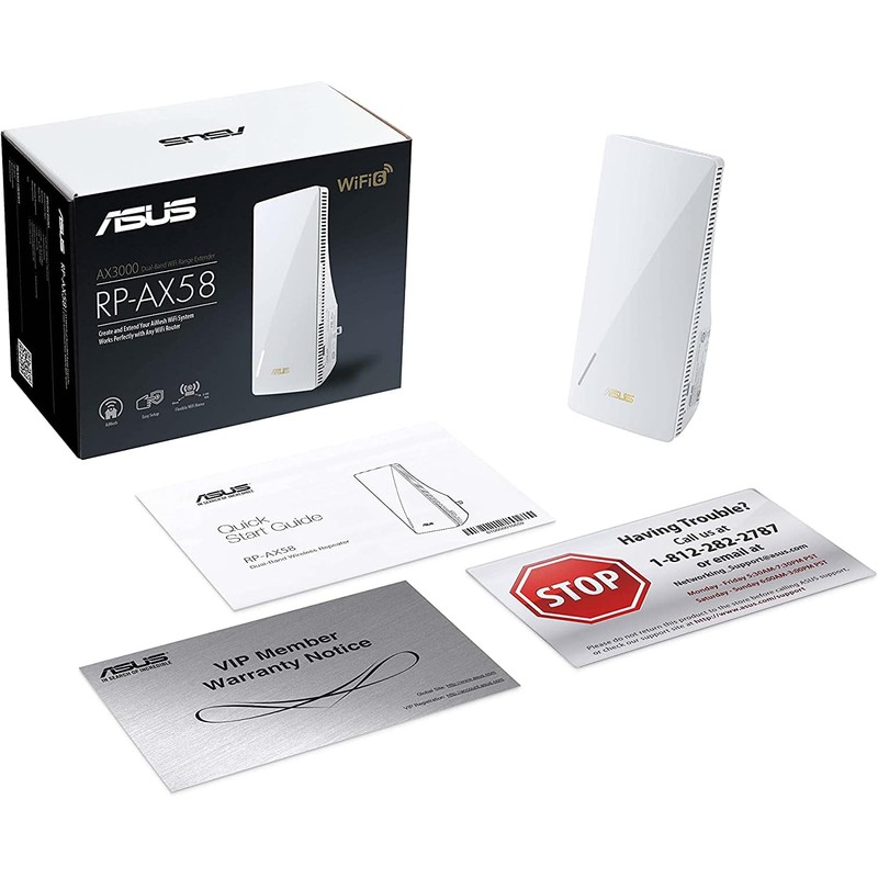 ASUS RP-AX58 AX3000 Dual Band WiFi 6 (802.11ax) Range Extender,