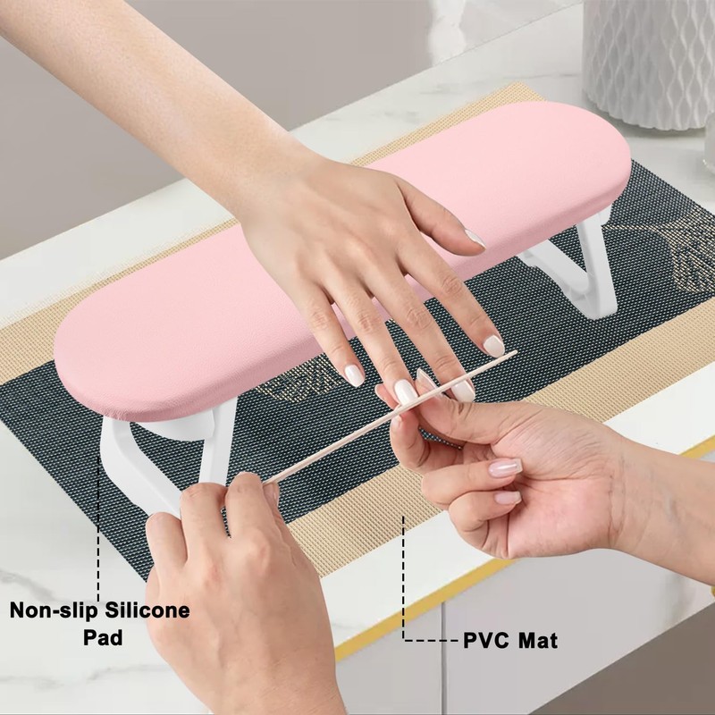 CGBE Nail Arm Rest, Soft PU Leather Hand Rest With