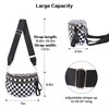 kuifang Checkered Bum Bag Crossbody Bag for Women, Spacious Purse