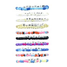 Friendship Bracelet, Bracelet Sets for Music Fans, Top Albums, Concert Outfit Gifts(10 pcs Beads)