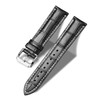 MUENShop Leather Watch Strap Crocodile Pattern 18mm-24mm Black Brown Blue