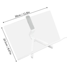 Acrylic Dry Erase Board with Light, Acrylic LED Writing Message Board with 7 Colors Pen/Stand, Desktop Note Memo Illuminated Wordpad for Office School Home Bar Cafe Arts Doodle, 30x20CM