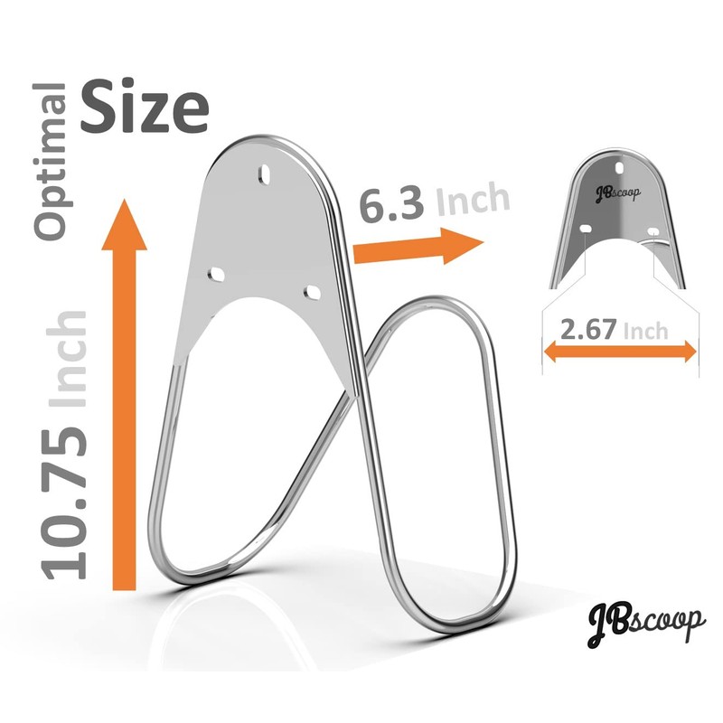 JBscoop Garden Hose Holder Stainless Steel Small Wall Mount Garden