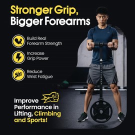 Forearm Strengthener and Wrist Exerciser, Portable Grip Trainer for Wrist Rotation, Arm Strength and Home Fitness