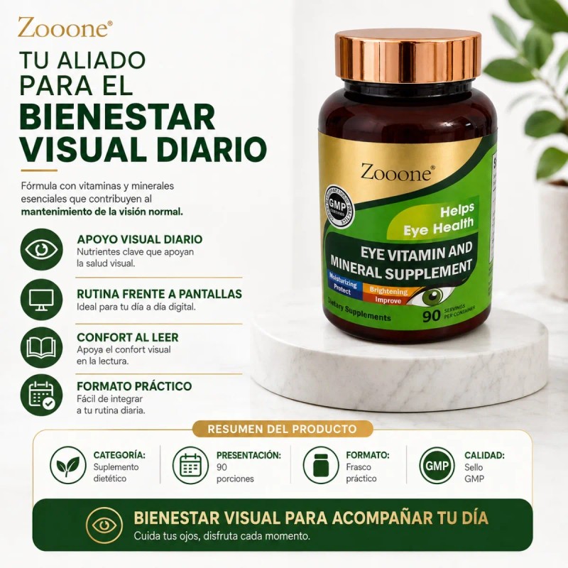 Vitaminas Para Ojos Uso Diario 90 Porciones