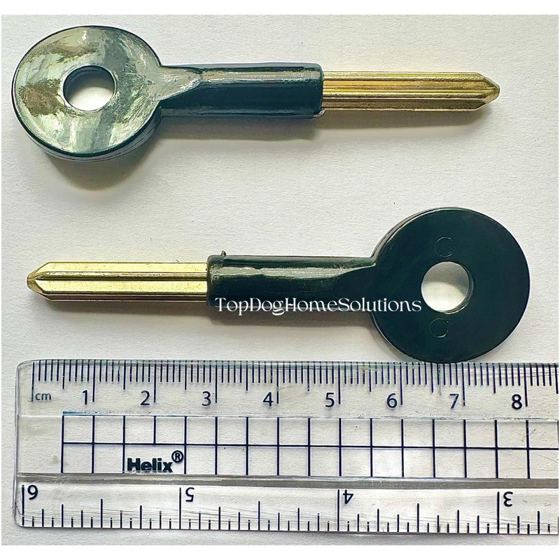 2 x Universal Brass Star Bolt Key Security Rack Door