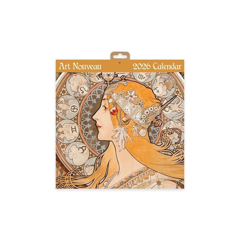 Art Nouveau 2026 Square Wall Calendar | Monthly Planner Featuring