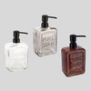 Amber Glass Soap Dispenser Pure SOAP 18 FL OZ –