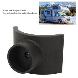 Bottle Jack Adapter Saddle, Jack for of Black Lifting Axles Saddle Hydraulic Jack Adapter, Hydraulic Lifting Axle Saddle for 3in Tube, Iron Jack Axle Adapter Lifting Saddle