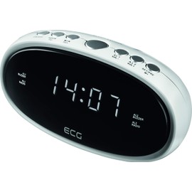 ECG RB 010 White Radio Alarm Clock - FM Tuner; 10 Dialling Codes; Digital Clock/Alarm Clock; Alarm Clock Function; Off Timer White, 1