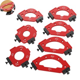 7pcs Radius Jig Router Template,Arc Chamfering Formwork,Arc Chamfer Positioning Tool,3 in 1 Corner Radius Routing Template Quick Jig R10 T10 R15 R20 T20 R25 R30 T30 R35 T35 R40 T40 R50 T50 R60 T60