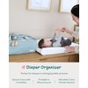 Lily Miles Baby Diaper Caddy Organizer, Wipeable Diaper Organizer Basket