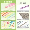 12PCS Silly Crazy Straws Reusable Pink Heart Shape Drinking Straws
