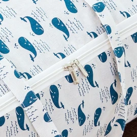 Hanui Tongsang Fabric Waterproof Blanket Organizer Blanket Storage Whale 1+1, Whale Medium 1+1 / 하늬통상 패브릭 방수 이불정리함 이불보관함 고래 1+1, 고래 중형 1+1