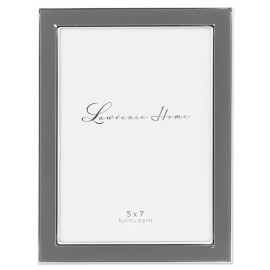 Lawrence Frames Contemporary 5X7 Grey Metal Picture Frame With Velvet Backing For Table Wall ...