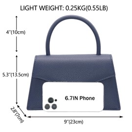 Milisente Clutch Women's Faux Patent Leather Evening Bag for Wedding Small Clutches Handbag with Shoulder Chain, 338-2 Navy