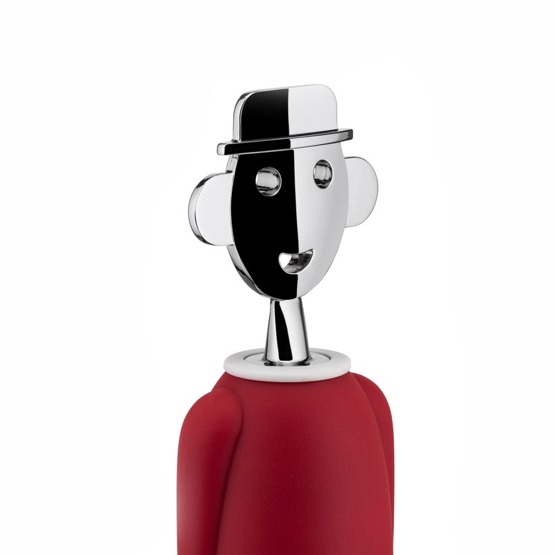 Alessi AAM23 R Design Corkscrew, Chrome Zamak and Thermoplastic Resin,