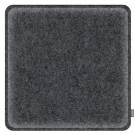 Feltd. Eco Felt Cushion 32 x 32 cm Rectangular Cushion with Rounded Corners Universal Seat Cover - 30 Colours - Optional Including Non-Slip and Padded (Anthracite Mottled)
