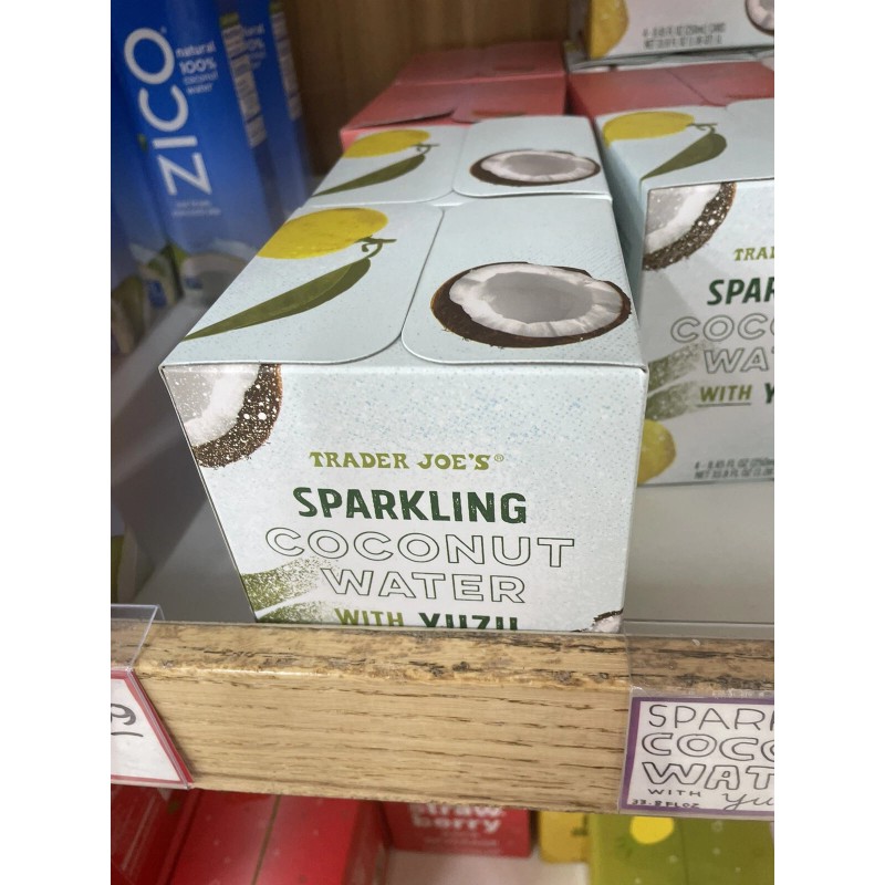 TRADER JOE'S SPARKLING COCONUT WATER WITH YUZU 4 - 8.45