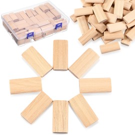 Barydat 100 Pack Domino Tenons 8 x 40 x 22mm Beechwood Loose Tenons Compatible with Domino Loose Tenon Joinery Systems Insertion Dowel Block for Furniture, Cabinetmaking, Casing and Frame Work