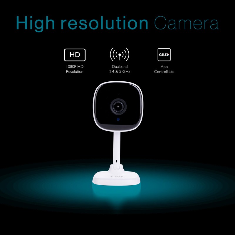 Tiqvi - Smart Indoor Camera WiFi, 1080P, Dualband (2.4/5GHz), Infrared