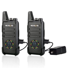 Retevis RT22S Walkie Talkies Rechargeable VOX 22 Channel Alarm Channel Signal Display Two Way Radio for Adults(2 Pack)
