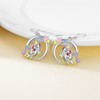Shusukue Unisex S925 Sterling Silver Earrings Women's Earrings Men's Earrings