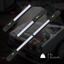 Wagan EL4346 Detachable LED 2400 LM Rechargeable Work Light Portable Mechanic Light Bar with Magnetic and Hooks Cordless Underhood Bright Work Lamp for Car Repairing Garage Workshop
