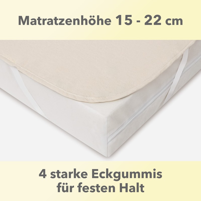 STUDIO Molton Mattress Protector 90 x 200 cm, Made in