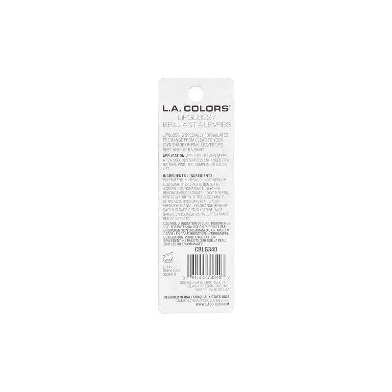 L.a. Colors Lip-gloss In The Mood, 1 Ounce