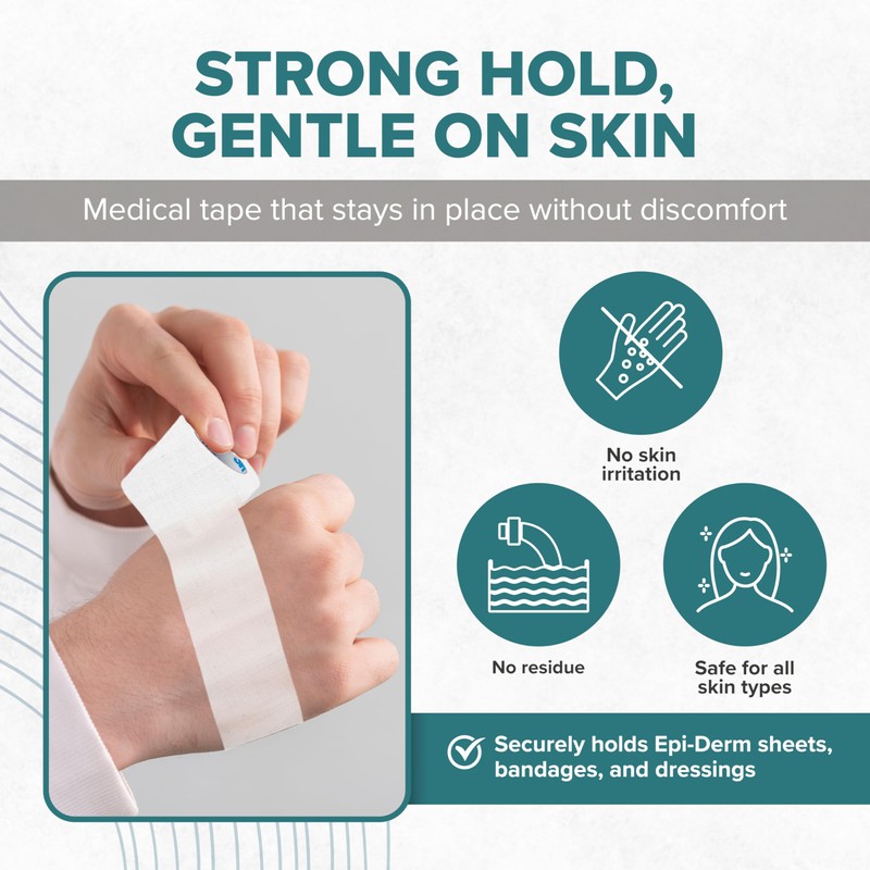 Epi-Tape Medical Tape – Professional-Grade, Skin-Friendly, Strong Adhesive Tape Breathable,
