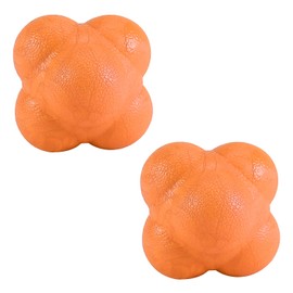 NABESHI Reaction Balls, Reaction Balls, Irregular Balls, Reflexes, Motion Vision (Orange 2 Pieces)