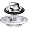 Huntonry 2PCS Kitchen Sink Stopper and Kitchen Sink Drain Strainer,