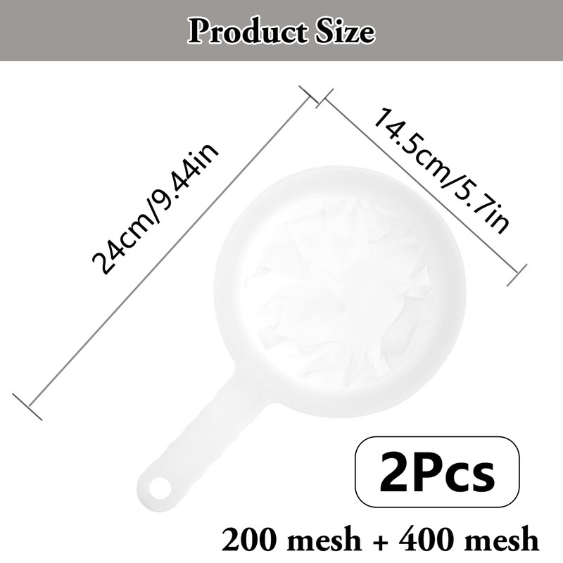 2 Pack Ultra Fine Mesh Filter, Soy Milk Fine Mesh